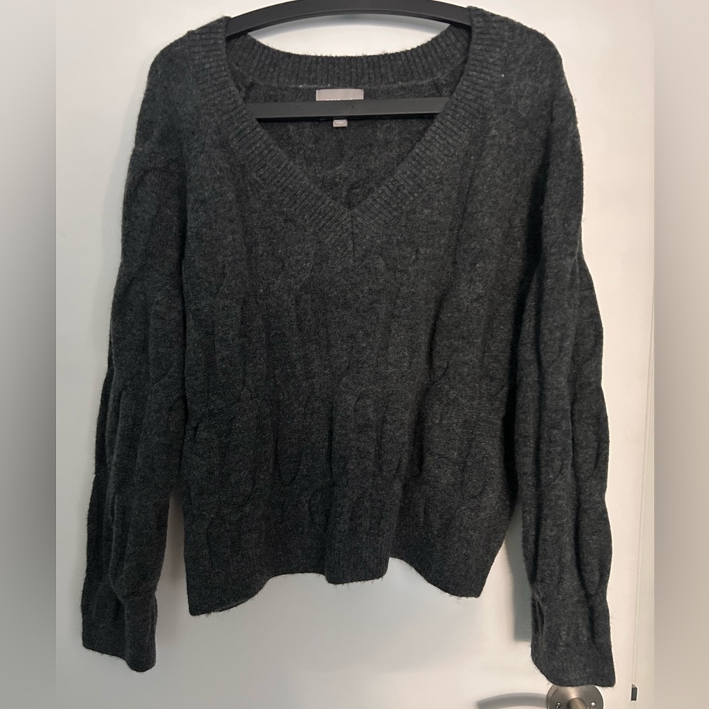 Cyrus Charcoal V-Neck Women's Sweater